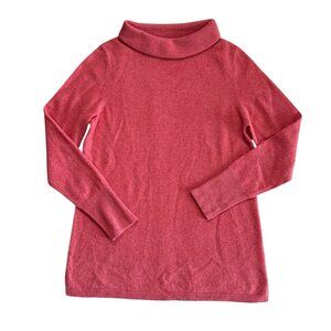 Talbots Women’s 100% Cashmere Turtleneck Pullover Knit Sweater Size Medium Coral